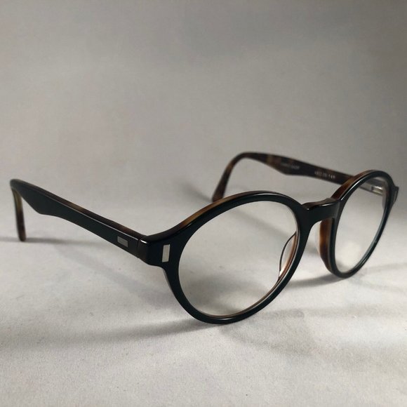Vince Camuto VG110 OXTS Eyeglass Frame Round Brown Tortoise Hand Made 48-20-145 - Picture 1 of 12